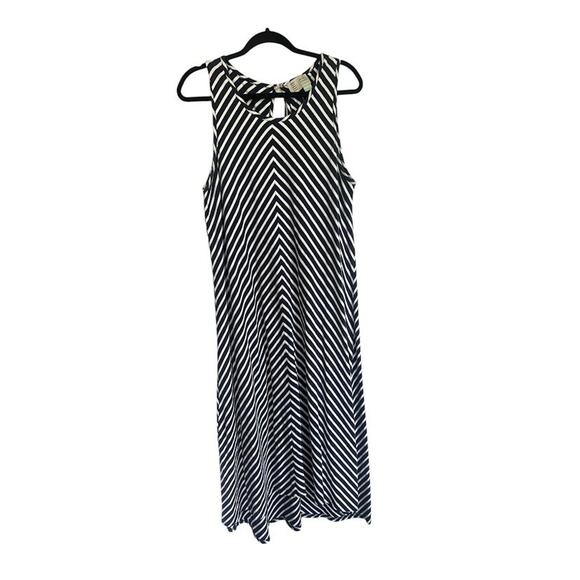 Anthropologie Saturday Sunday Striped Navy Sleeveless Maxi Dress Large Nautical - Picture 5 of 7